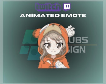 Animated Twitch, Kick Emote, Dancing Anime Girl Emote, Anime Emote, Girl, Cute, For Streamers-Instant Download / Ready to Use (transparent)