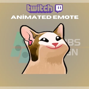 Animated Twitch, Kick Emote, Bop Cat Emote, Cute Emote, Cat Emote, Animal, For Streamers - Instant Download / Ready to Use (transparent)