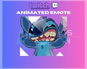 Animated Twitch, Kick Emote, Stitch Ops Emote, Ops Emote, Bump Emote, Mistake, For Streamers - Instant Download / Ready to Use (transparent)