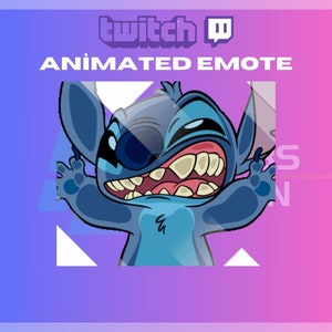 Animated Twitch, Kick Emote, Stitch Ops Emote, Ops Emote, Bump Emote, Mistake, For Streamers - Instant Download / Ready to Use (transparent)