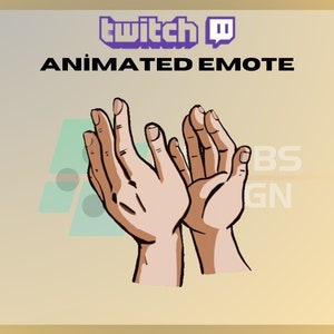 Animated Twitch, Kick Emote, Clapping Hands Emote, Applause Emote, Good Job, For Streamers - Instant Download / Ready to Use (transparent)
