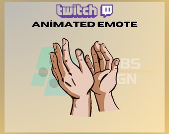 Animated Twitch Emote, Clapping Hands Emote, Applause Emote, Good Job Emote, For Streamers - Instant Download / Ready to Use (transparent)