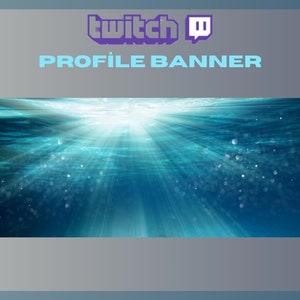 Twitch Profile Banner, Underwater Banner, Ocean Twitch Background, Under The Sea Banner, Twitch Background, Instant Download / Ready to Use