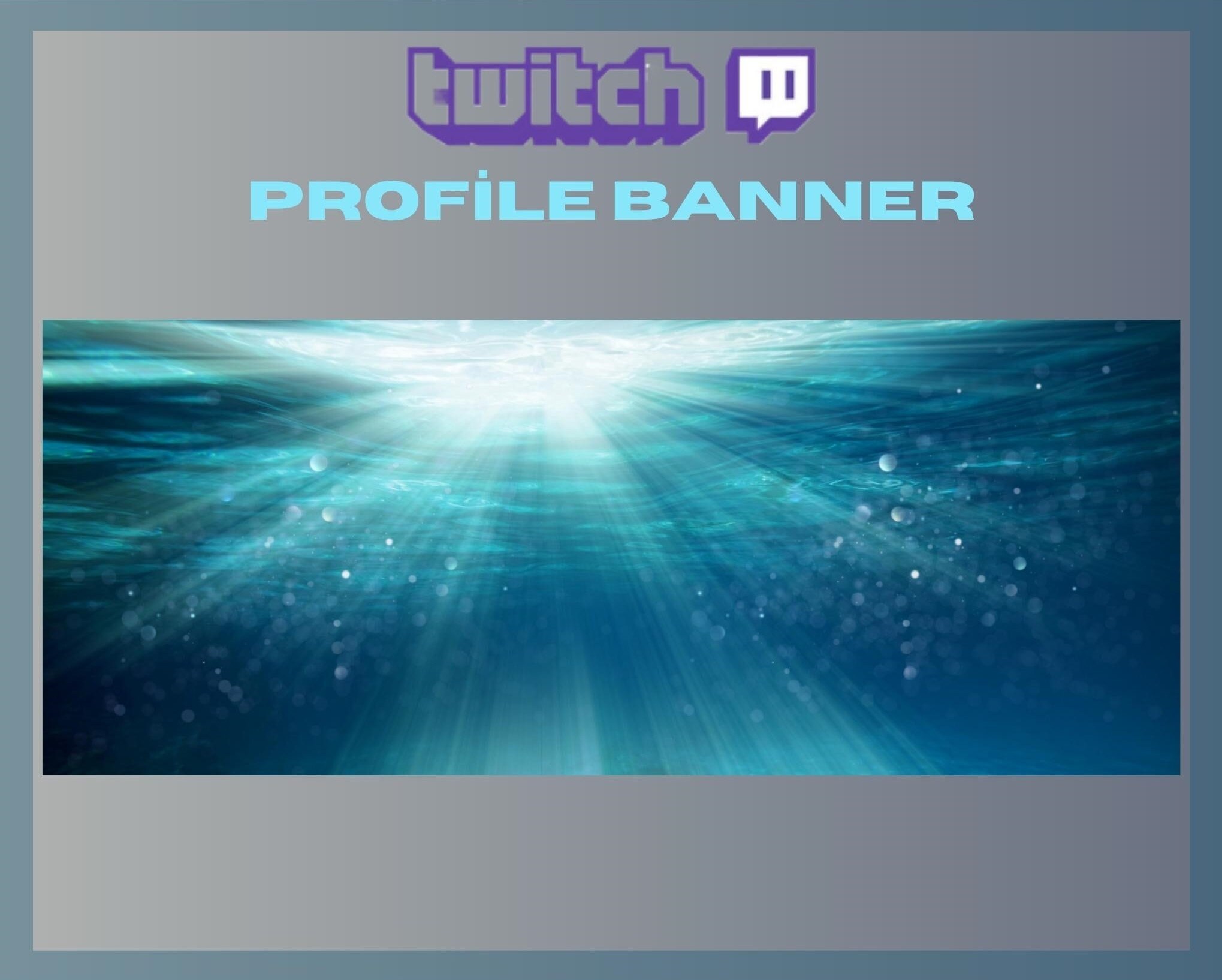 Twitch Profile Banner, Underwater Banner, Ocean Twitch Background, Under The Sea Banner, Twitch Background, Instant Download / Ready to Use
