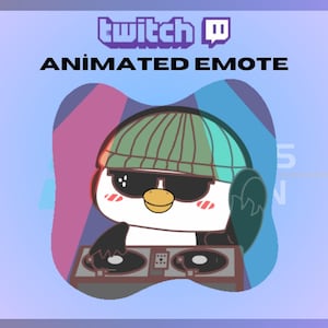 Animated Twitch, Kick Emote, Dj Penguin Emote, Cute Penguin Emote, Dance Emote, For Streamers - Instant Download / Ready to Use