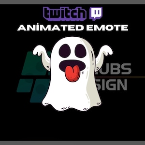 Animated Twitch, Kick Emote, Ghost Animated Emote, Halloween Emote, Scary, Twitch Stream , For Streamers - Instant Download / Ready to Use