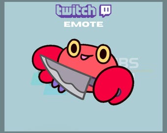 Animated Twitch, Kick Emote, Crab Emote, Cute Emote, Knife Emote, Try Me Emote, For Streamers-Instant Download / Ready to Use(transparent)