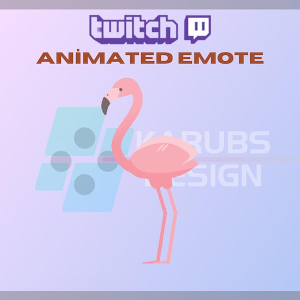 Animated Twitch Emote, Dancing Flamingo Emote, Cute Emote, Animal Emote, Music, For Streamers-Instant Download / Ready to Use (transparent)