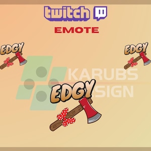 1 Twitch-emote, edgy Axe-emote, rolig emote, söt emote, Axe-emote, meme-emote, för streamers - direkt nedladdning/klar att använda PNG transparent