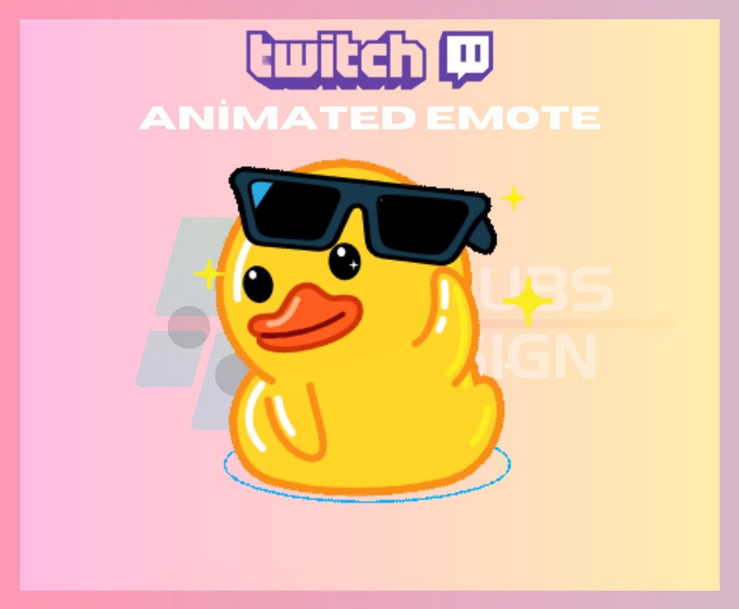 Animated Twitch Emote Duck Glasses Emote Wink Emote Cute - Etsy