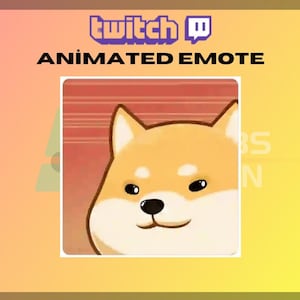 Animated Twitch, Kick Emote, Shiba Emote, Cute Dog Emote, Funny Emote, Animal, For Streamers - Instant Download / Ready to Use