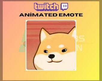 Animated Twitch Emote, Shiba Emote, Cute Dog Emote, Funny Emote, Animal Emote, For Streamers - Instant Download / Ready to Use