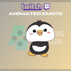 Animated Twitch, Kick Emote, Dancing Penguin Emote, Cute, Animal Emote, Happy, For Streamers - Instant Download / Ready to Use (transparent)