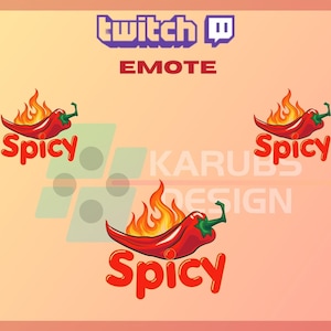 1 Twitch Emote, Spicy Pepper Emote, Spicy Hot Emote, Spicy Emote, Spice Emote, For Streamers-Instant Download/Ready to Use PNG (transparent)