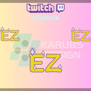 1 Twitch Emote, Pastel EZ Emote, Kawaii Emote, Cute Emote, EZ Emote, Trash Emote, para streamers - Descarga instantánea / PNG (transparente)