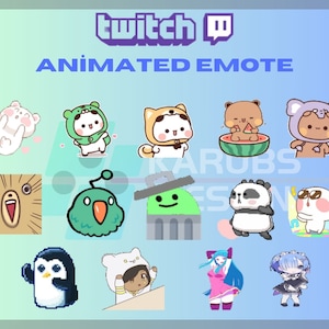 Animated Twitch, Kick Emote, Dance Emotes Pack, Meme Emote, Cute Emote Pack, Pack, For Streamers-Instant Download/Ready to Use (transparent)