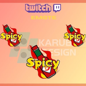 1 Twitch Emote, Spicy Hot Sauce Emote, Spicy Emote, Custom Emote, Rage Emote, For Streamers-Instant Download/Ready to Use PNG (transparent)