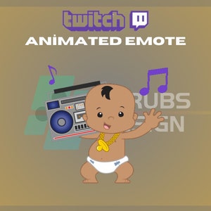 Animated Twitch Emote, Baby Dance Emote, Cute Emote, Music Emote, Dj Baby Emote, For Streamers-Instant Download / Ready to Use (transparent)