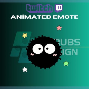 Animated Twitch, Kick Emote, Dancing Ghibli Emote, Cute Emote, Dust Ball Emote, For Streamers - Instant Download / Ready to Use(transparent)