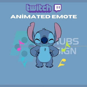 Animated Twitch, Kick Emote, Stitch Dance Emote, Dancing Emote, Butt Shake, For Streamers - Instant Download / Ready to Use (transparent)