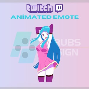 Animated Twitch, Kick Emote, Anime Girl Dancing Emote, Sexy Dancing, Girl Emote, For Streamers-Instant Download / Ready to Use (transparent)