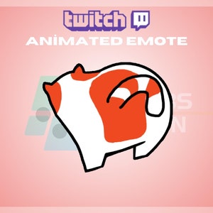 Animated Twitch, Kick Emote, Cat Twerk Emote, Red White Cat, Cute Emote, Animal, For Streamers-Instant Download / Ready to Use (transparent)