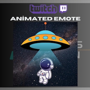 Animated Twitch, Kick Emote, Abducted Astronaut Emote, Space Emote, UFO, Twitch Stream, Gamers,For Streamers - Instant Download/Ready to Use