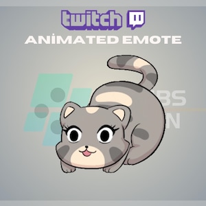 Animated Twitch, Kick Emote, Butt Shaking Cat, Kitten, Twerk Cat Emote, Animal, For Streamers - Instant Download/Ready to Use (transparent)