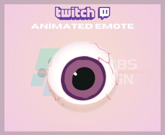 Animated Scary Eye Twitch Emote: Funny Bad Streamer Emote (Instant Download)