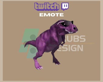 Animated Twitch, Kick Emote, Dinosaur Emote, Colourful Emote, Dancing Emote, Happy, For Streamers-Instant Download/Ready to Use(transparent)