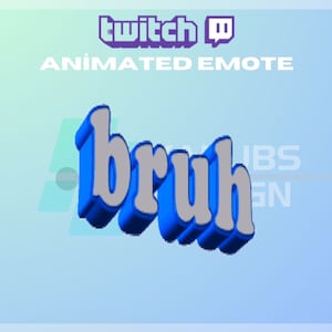Animated Twitch, Kick Emote, Bruh Emote, Cute Emote, Text Emote, Spin, For Streamers - Instant Download / Ready to Use (transparent)