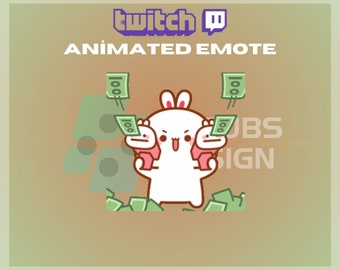 Animated Twitch Emote, Donate Emote, Cute Emote, Donations Emote, Money Emote For Streamers - Instant Download / Ready to Use (transparent)