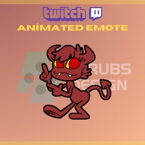Animated Twitch, Kick Emote, Dancing Devil Emote, Devil Emote, Cute, Dance Emote, For Streamers-Instant Download/Ready to Use (transparent)