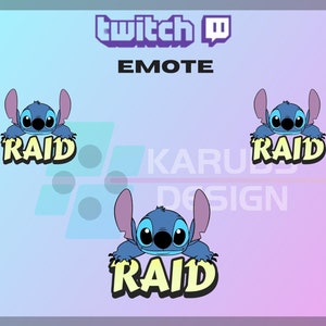 1 Twitch Emote, Stitch Raid Emote, Süßes Emote, Raid Emote, Stitch Emote, Raid, Für Streamer-Sofortiger Download / Bereit, PNG zu verwenden (transparent)