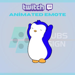 Animated Twitch Emote, Penguin Dancing Emote, Cute Emote, Animal Emote, For Streamers - Instant Download / Ready to Use (transparent)