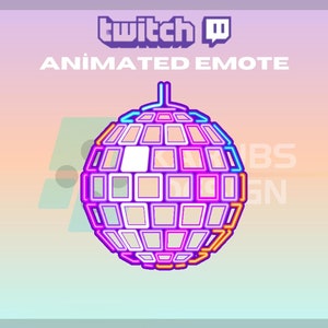 Animated Twitch, Kick Emote, Disco Ball Emote, Party Emote, Dance Emote, Dj, For Streamers - Instant Download / Ready to Use (transparent)