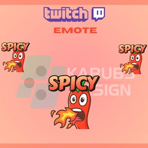 1 Twitch Emote, Spicy Pepper Emote, Kawaii Pepper, Spice Emote, Spicy Emote, Community Emote, Instant Download/Ready to Use PNG(transparent)