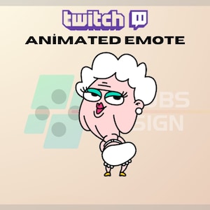 アニメーション Twitch、キック エモート、踊るおばあちゃん エモート、ダンス エモート、面白いエモート、かわいい、ストリーマー向け - すぐにダウンロード/すぐに使用可能 (透明)
