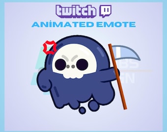 Emote fantasma animado para streamers de Twitch/Kick (descarga instantánea)
