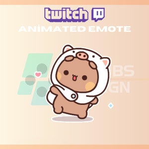 Twitch animato, emote calcio, emote orso volteggiante, emote carino, orso giocoso, kawaii, per streamer - download immediato/pronto all&#39;uso (trasparente)