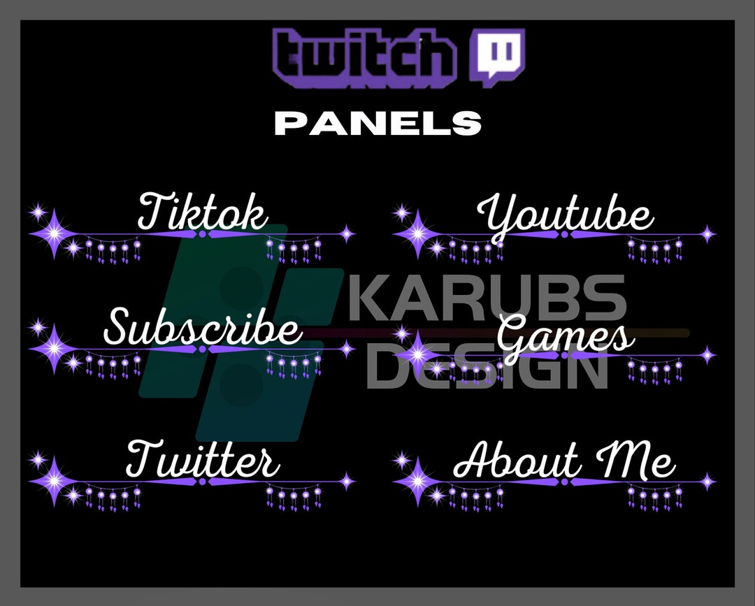 15x Twitch Panels Pack - Magical Minimalist Panels, Simple, Elegant ...