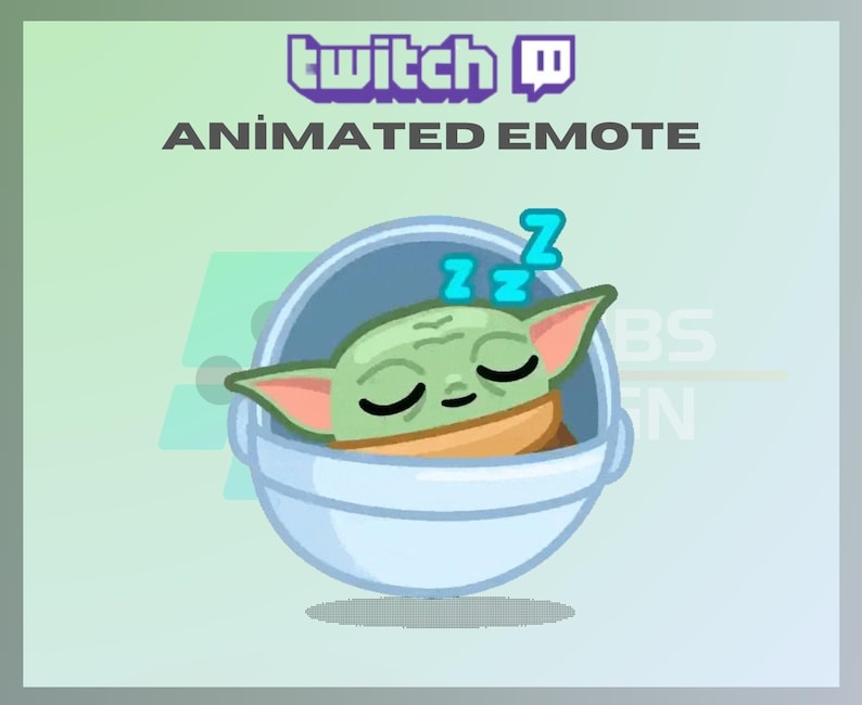 Animated Twitch Emote Baby Yoda Emote Baby Yoda Sleeping Etsy