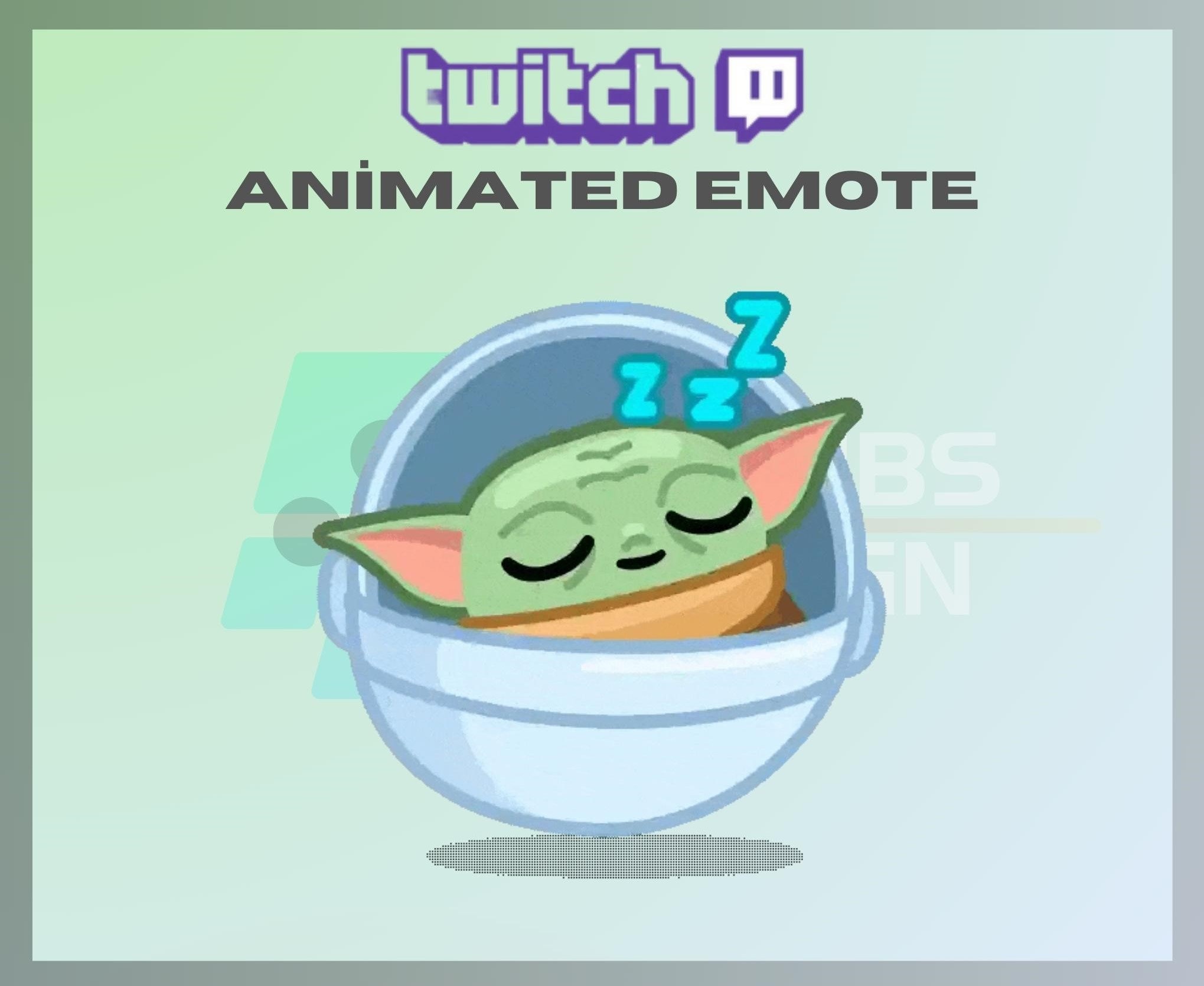 Animated Twitch Emote Baby Yoda Emote Baby Yoda Sleeping Etsy
