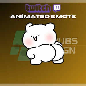 Animated Twitch, Kick Emote, Bear Dance Emote, Twerking Emote, Cute Emote, Bear, For Streamers-Instant Download / Ready to Use (transparent)