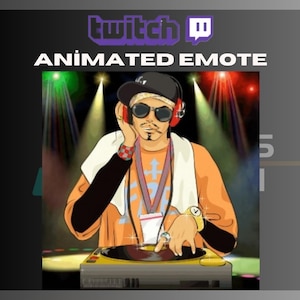 Geanimeerde Twitch Emote, DJ Emote, Party Emote, Entertainment Emote, Disco Emote, Twitch Stream, voor Streamers - Direct downloaden/klaar voor gebruik