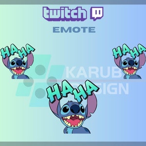 1 Twitch Emote, Stitch Hahaha Emote, Cute Emote, Funny Emote, Community Emote, For Streamers-Instant Download/Ready to Use PNG (transparent)
