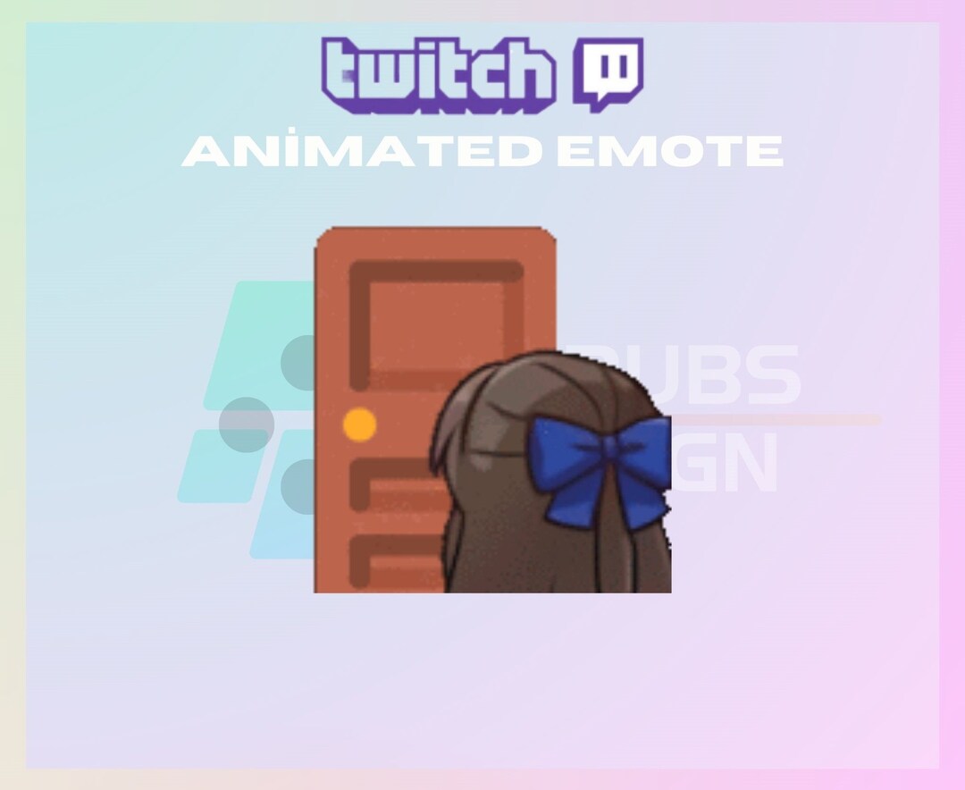 Animated Twitch Emote, Leave Emote, Cute Emote, Girl Emote, Twitch