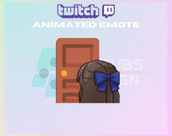 Animated Twitch Emote, Leave Emote, Cute Emote, Girl Emote, Twitch & Discord, For Streamers - Instant Download / Ready to Use (transparent)