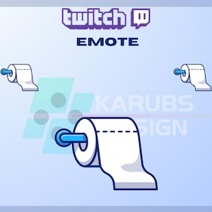 1 Emote Twitch, Carta Igienica, Emote Divertente, Emote Discord, Emote della Community, Per Streamer - Download Immediato / Pronto all'Uso PNG (trasparente)