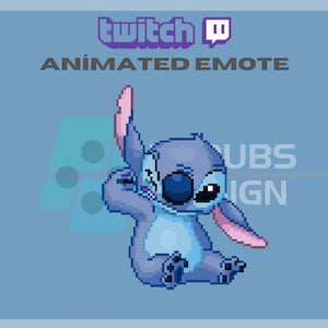 Animiertes Twitch Emote, Stitch Süßes Emote, Ohrherzen Emote, Stitch Emote, Für Streamer - Instant Download / Gebrauchsfertig (transparent)